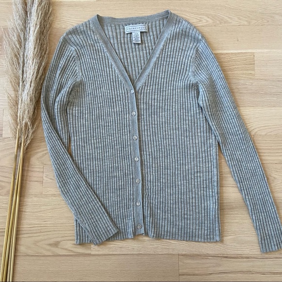 Vintage Sweaters - Vintage Merino Wool Button Up Cardigan